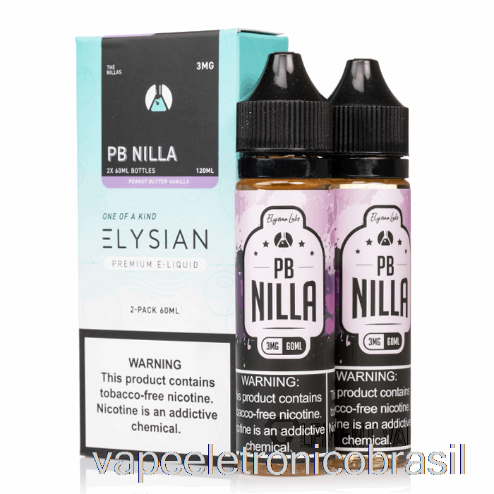 Vape Recarregável Pb Nilla - Elysian Labs - 120ml 3mg